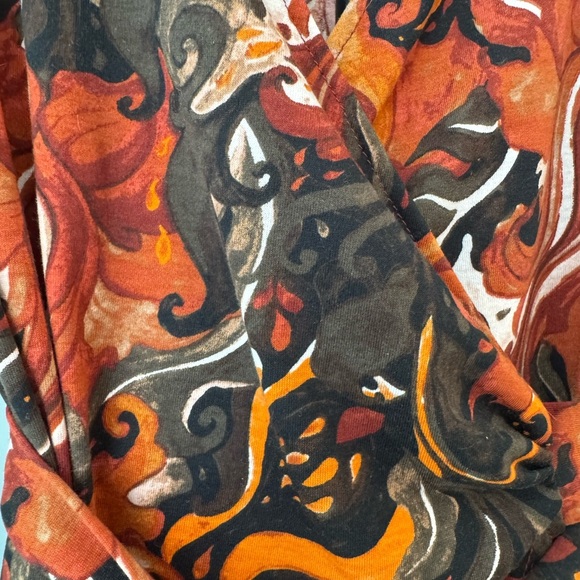 LuLaRoe Red and Black Long Sleeve Wrap Dress - Picture 4 of 7